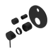 Nero Mecca Shower Mixer With Diverter Trim Kits Only - Matte Black