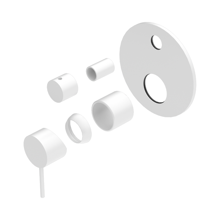 Nero Mecca Shower Mixer With Diverter Trim Kits Only - Matte White