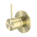 Nero Mecca Shower Mixer Handle Up 80mm Plate - Brushed Gold