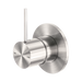 Nero Mecca Shower Mixer Handle Up 80mm Plate - Brushed Nickel