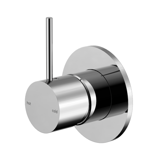 Nero Mecca Shower Mixer Handle Up 80mm Plate - Chrome