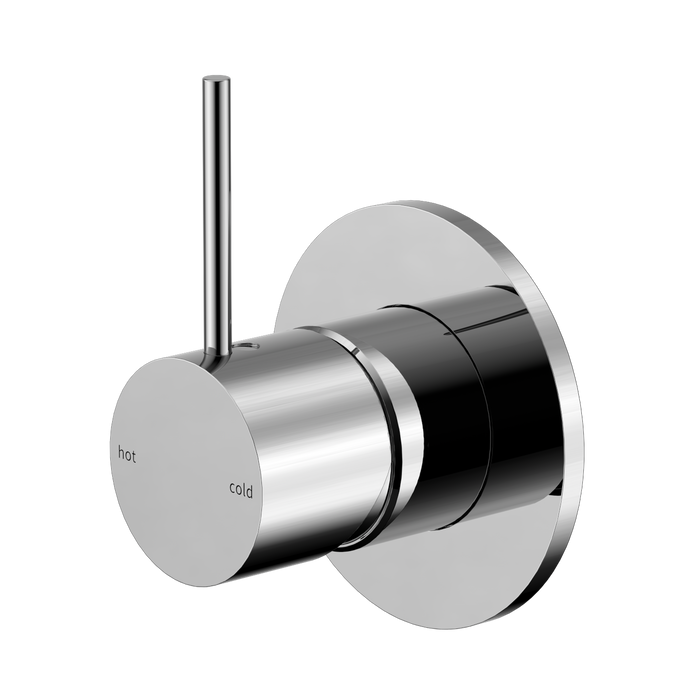 Nero Mecca Shower Mixer Handle Up 80mm Plate - Chrome