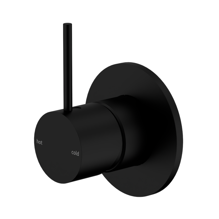 Nero Mecca Shower Mixer Handle Up 80mm Plate - Matte Black