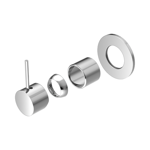 Nero Mecca Shower Mixer Handle Up 80mm Plate Trim Kits Only - Chrome