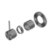 Nero Mecca Shower Mixer Handle Up 80mm Plate Trim Kits Only - Gun Metal
