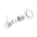 Nero Mecca Shower Mixer Handle Up 80mm Plate Trim Kits Only - Matte White