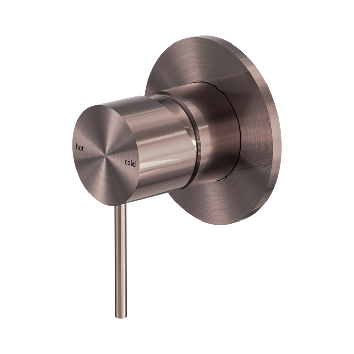 Nero Mecca Shower Mixer 80mm Plate - Brushed Bronze