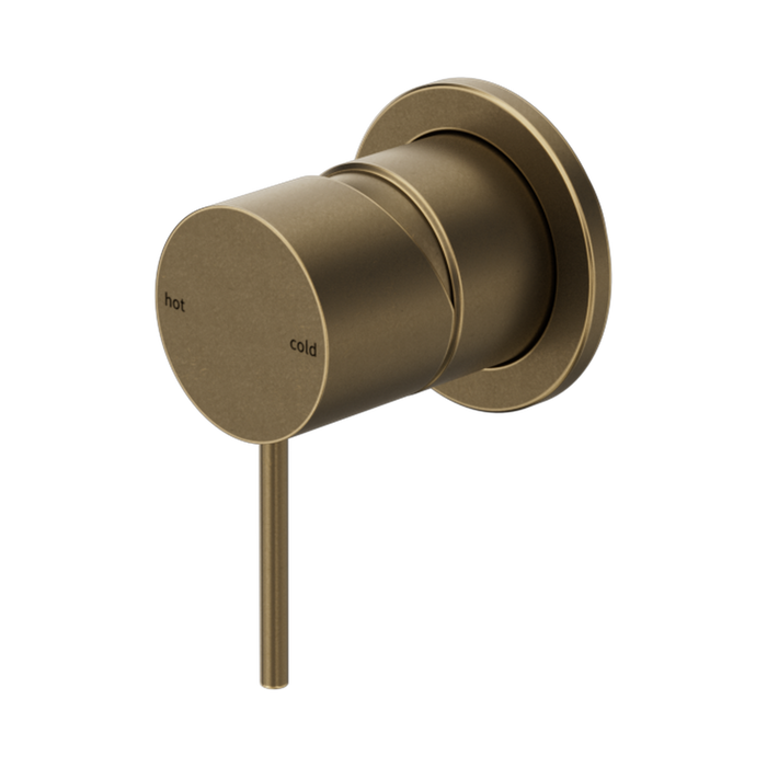 Nero Mecca Shower Mixer 60mm Plate - Tumbled Antique Brass