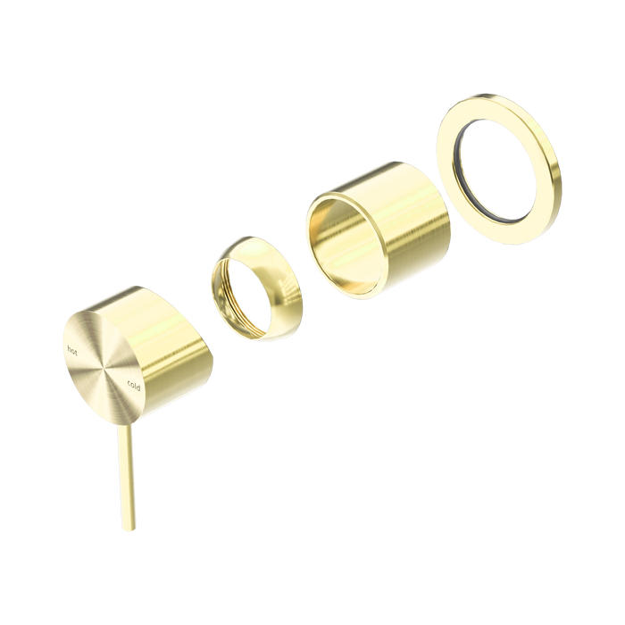 Nero Mecca Shower Mixer 60mm Plate Trim Kits Only - Brushed Gold