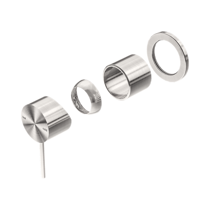 Nero Mecca Shower Mixer 60mm Plate Trim Kits Only - Brushed Nickel