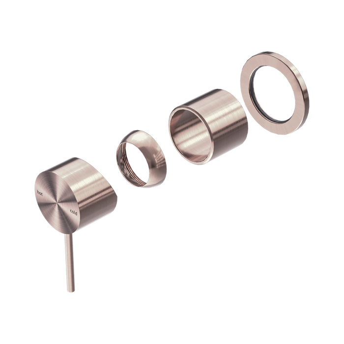 Nero Mecca Shower Mixer 60mm Plate Trim Kits Only - Brushed Bronze