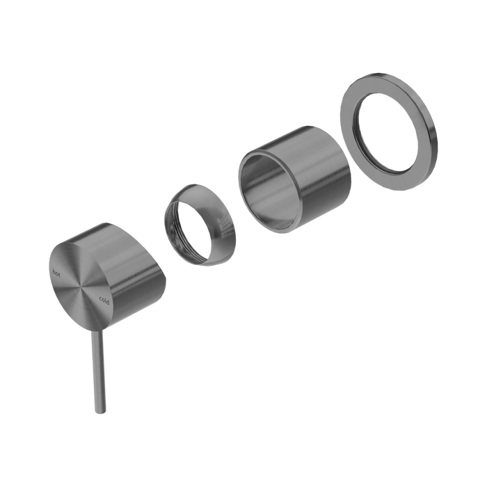 Nero Mecca Shower Mixer 60mm Plate Trim Kits Only - Gun Metal