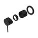 Nero Mecca Shower Mixer 60mm Plate Trim Kits Only - Matte Black