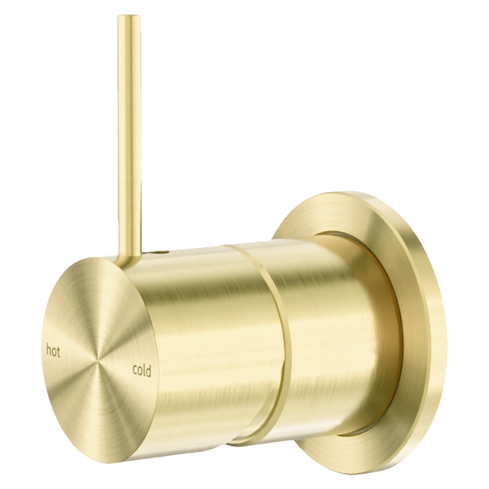 Nero Mecca Shower Mixer 60mm Handle Up Plate - Brushed Gold