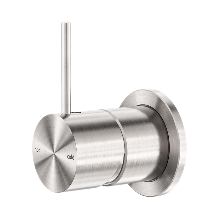 Nero Mecca Shower Mixer 60mm Handle Up Plate - Brushed Nickel