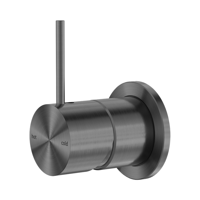 Nero Mecca Shower Mixer 60mm Handle Up Plate - Gun Metal