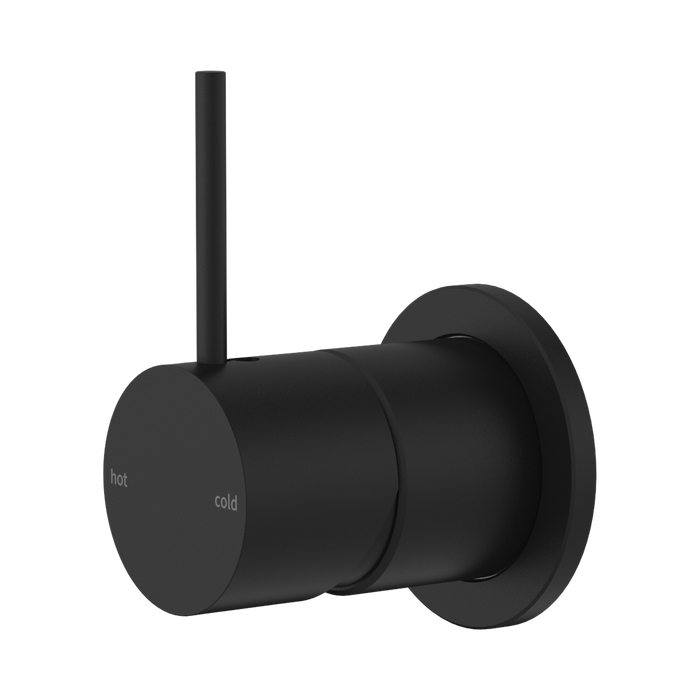 Nero Mecca Shower Mixer 60mm Handle Up Plate - Matte Black