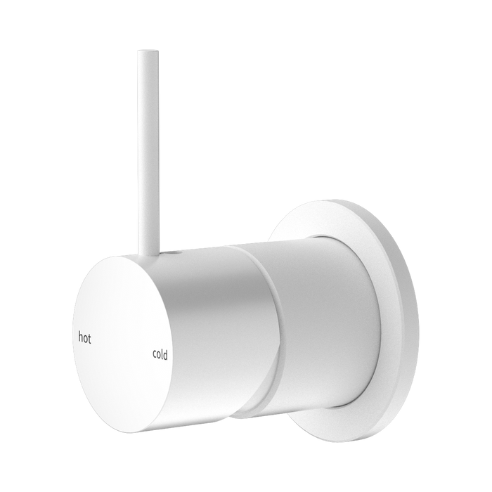 Nero Mecca Shower Mixer 60mm Handle Up Plate - Matte White