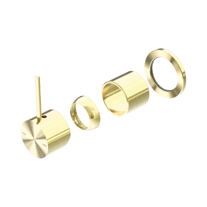 Nero Mecca Shower Mixer 60mm Handle Up Plate Trim Kits Only - Brushed Gold