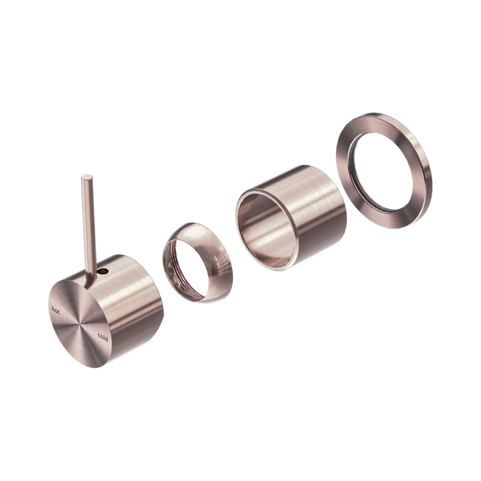 Nero Mecca Shower Mixer 60mm Handle Up Plate Trim Kits Only - Brushed Bronze