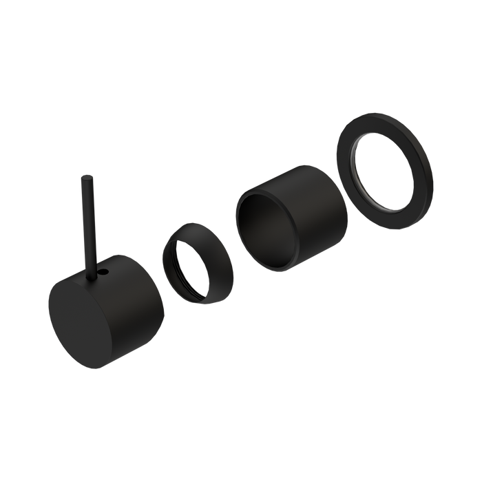 Nero Mecca Shower Mixer 60mm Handle Up Plate Trim Kits Only - Matte Black