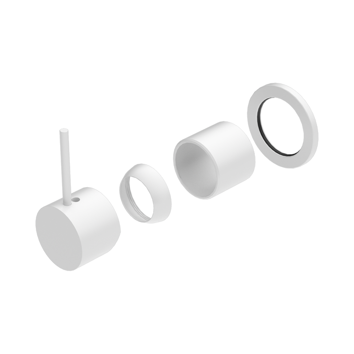 Nero Mecca Shower Mixer 60mm Handle Up Plate Trim Kits Only - Matte White
