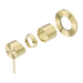 Nero Mecca Shower Mixer 80mm Plate Trim Kits Only - Brushed Gold