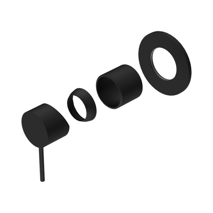 Nero Mecca Shower Mixer 80mm Plate Trim Kits Only - Matte Black