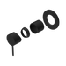 Nero Mecca Shower Mixer 80mm Plate Trim Kits Only - Matte Black