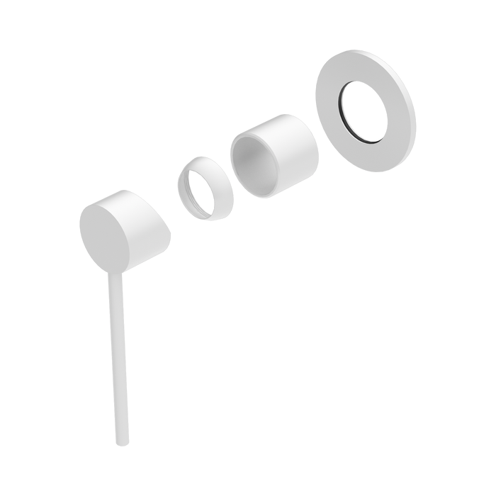 Nero Mecca Care Shower Mixer Trim Kits Only - Matte White