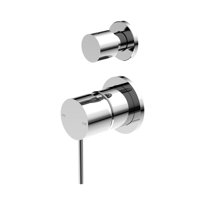 Nero Mecca Shower Mixer With Diverter Separate Back Plate - Chrome