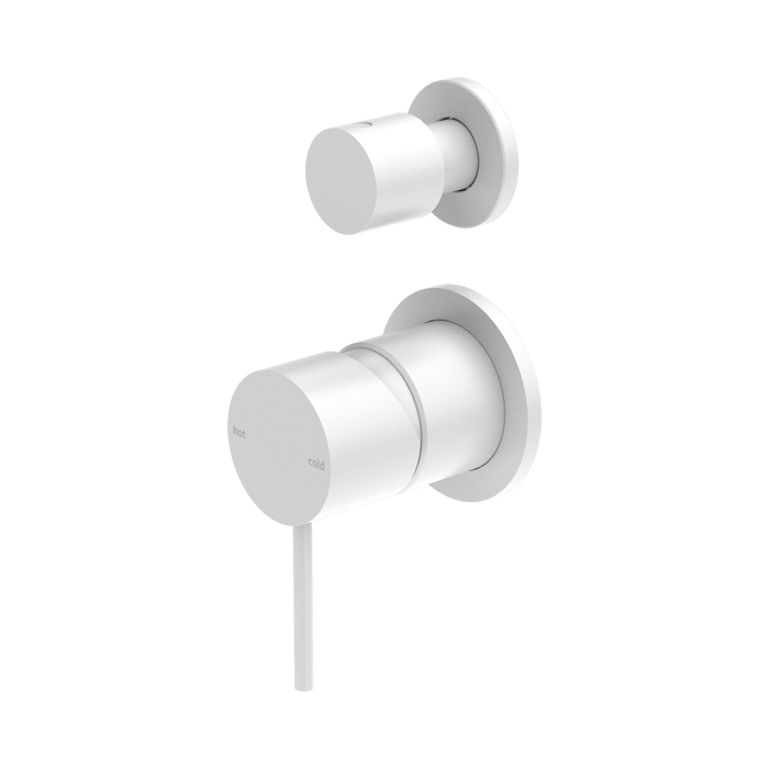 Nero Mecca Shower Mixer With Diverter Separate Back Plate - Matte White