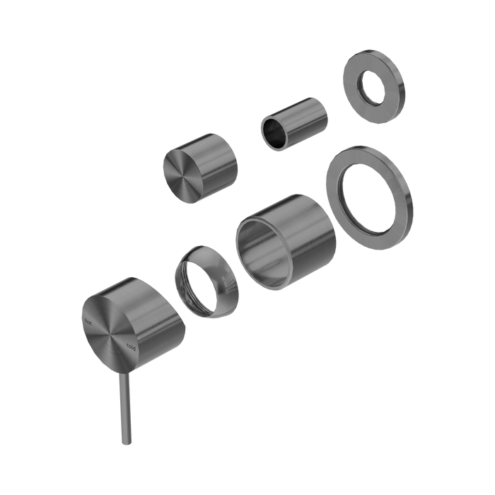 Nero Mecca Shower Mixer With Diverter Separate Back Plate Trim Kits Only - Gun Metal
