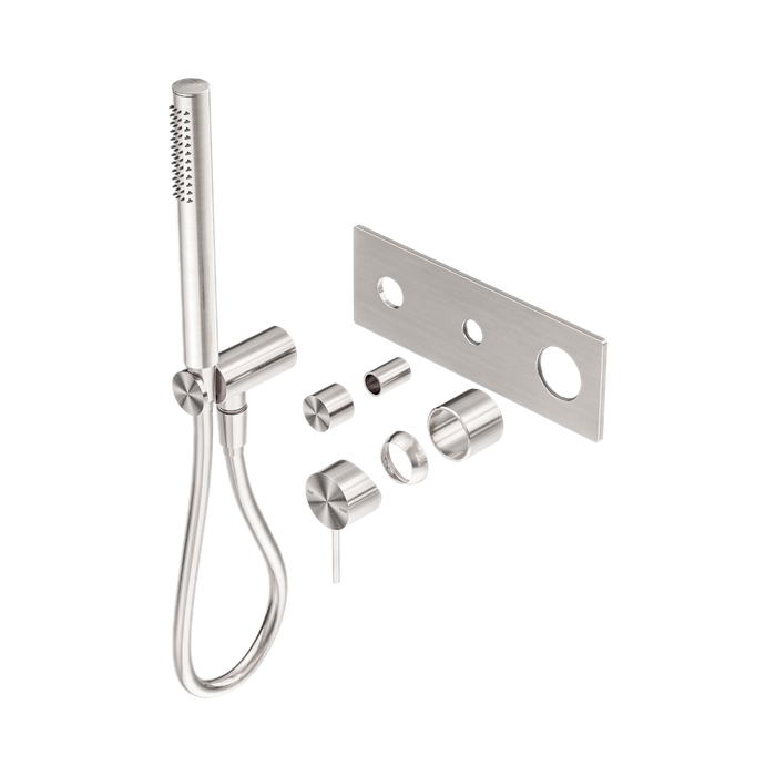 Nero Mecca Shower Mixer Diverter System Trim Kits Only - Brushed Nickel