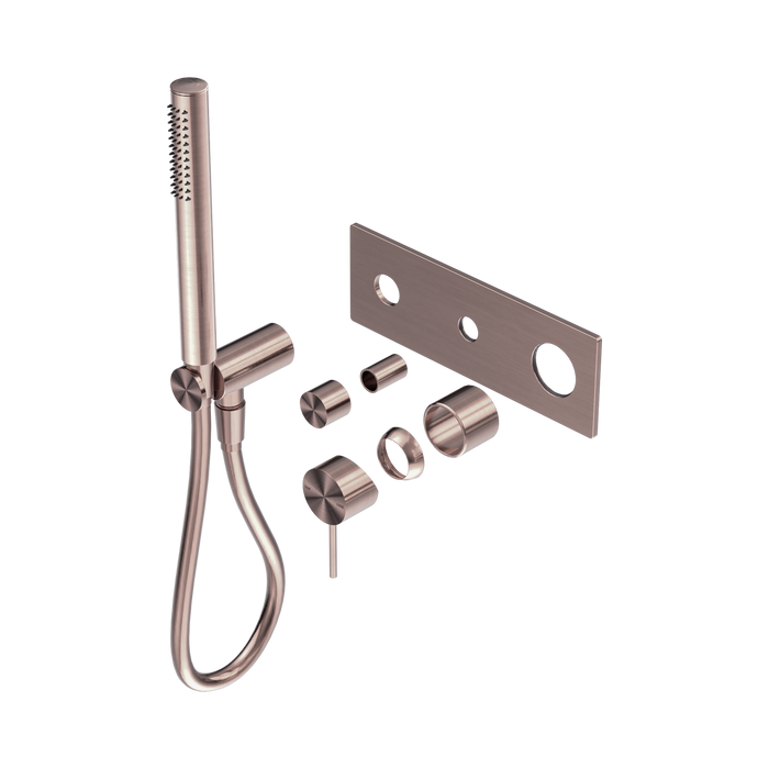 Nero Mecca Shower Mixer Diverter System Trim Kits Only - Brushed Bronze