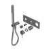Nero Mecca Shower Mixer Diverter System Trim Kits Only - Gun Metal