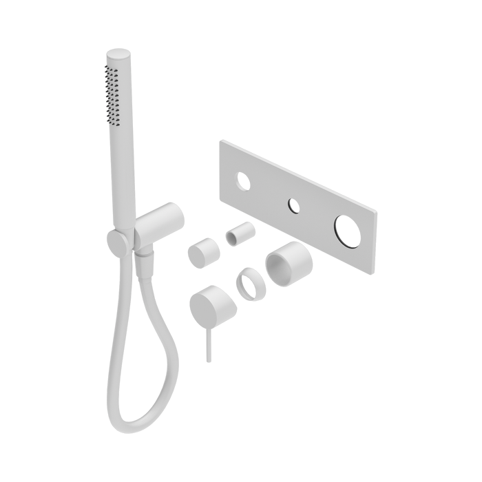 Nero Mecca Shower Mixer Diverter System Trim Kits Only - Matte White
