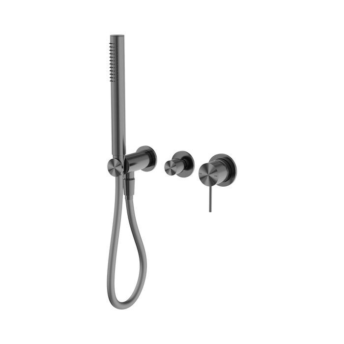 Nero Mecca Shower Mixer Diverter System Separate Back Plate - Gun Metal