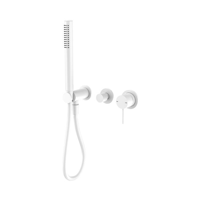 Nero Mecca Shower Mixer Diverter System Separate Back Plate - Matte White