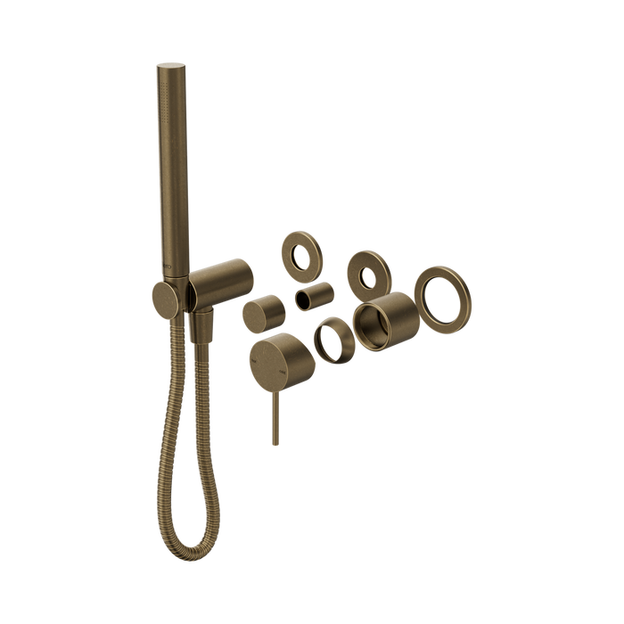 Nero Mecca Shower Mixer Diverter System Separate Back Plate II Trim Kits Only - Tumbled Antique Brass