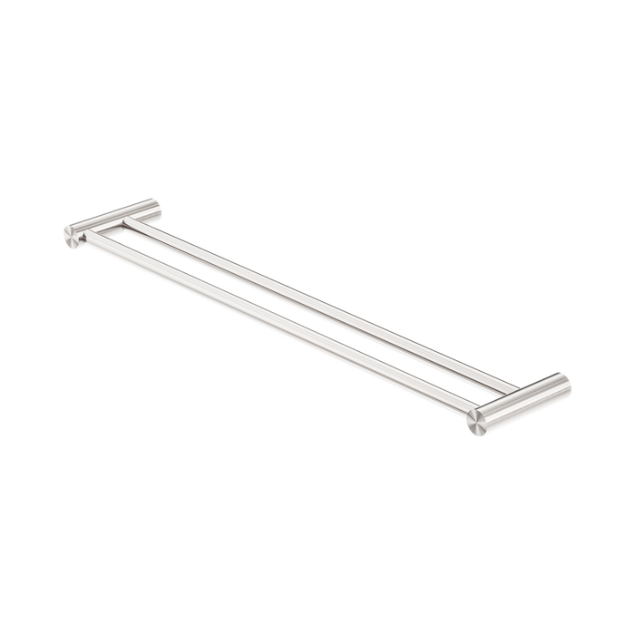 Nero New Mecca Double Towel Rail 600mm - Brushed Nickel