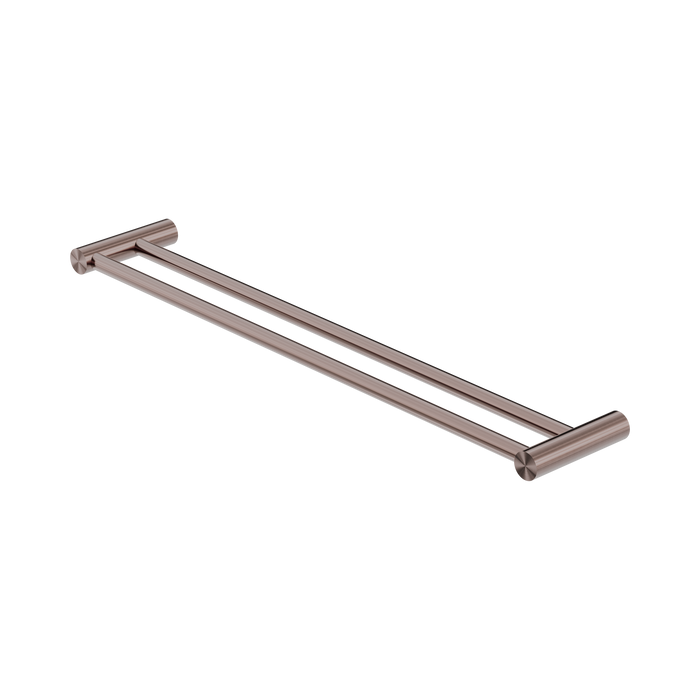 Nero New Mecca Double Towel Rail 600mm - Brushed Bronze