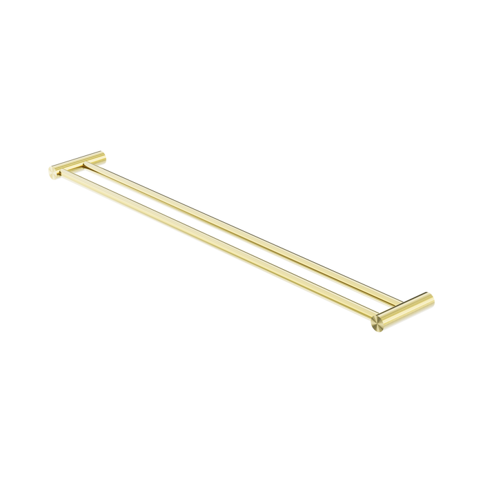 Nero New Mecca Double Towel Rail 800mm - Brushed Gold