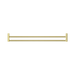 Nero NR2330dBG New Mecca Double Towel Rail 800mm Brushed Gold image 3 | SKU: NR2330DBG