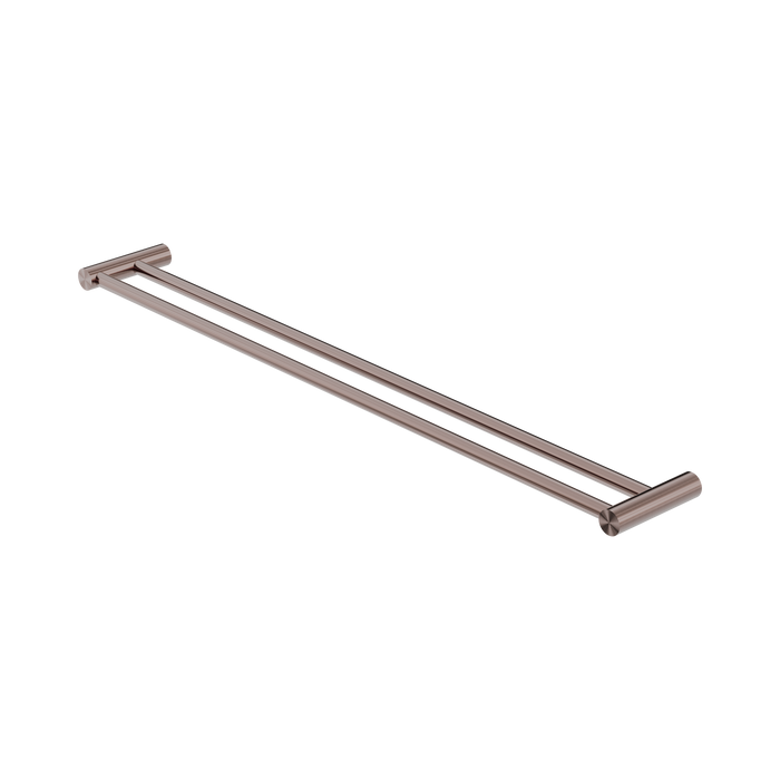 Nero New Mecca Double Towel Rail 800mm - Brushed Bronze