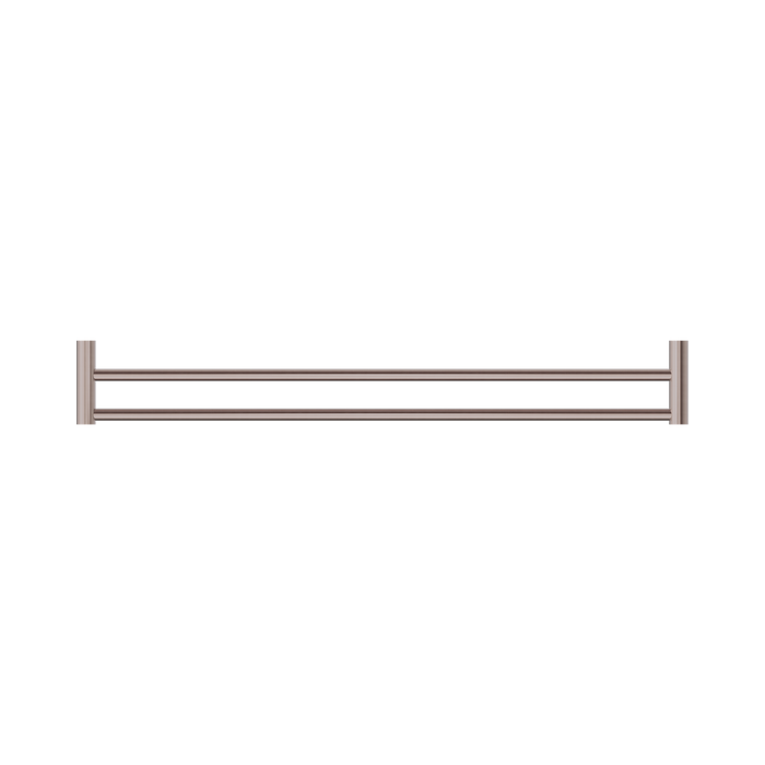 Nero NR2330dBZ New Mecca Double Towel Rail 800mm Brushed Bronze image 3 | SKU: NR2330DBZ