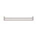 Nero NR2330dBZ New Mecca Double Towel Rail 800mm Brushed Bronze image 3 | SKU: NR2330DBZ