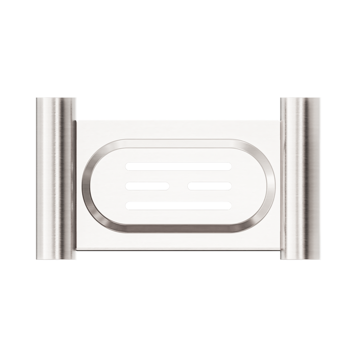 Nero NR2381BN New Mecca Soap Dish Holder Brushed Nickel image 3 | SKU: NR2381BN