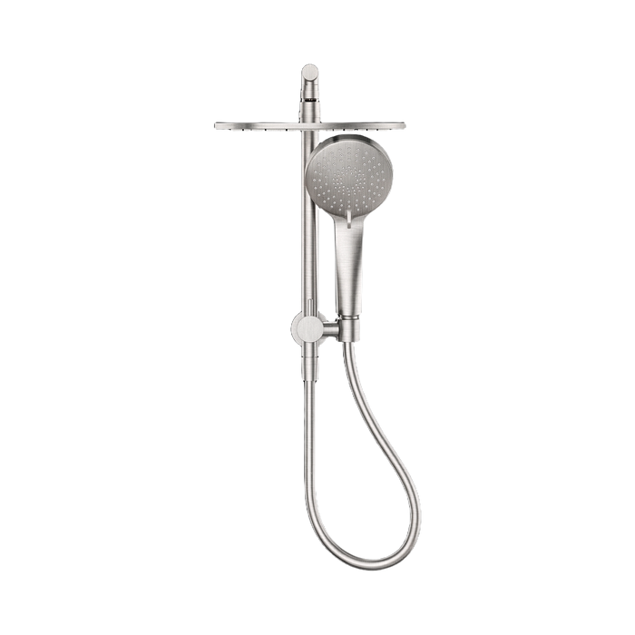 Nero NR250805eBN Mecca 2 In 1 Twin Shower Brushed Nickel image 2 | SKU: NR250805EBN