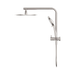 Nero NR250805eBN Mecca 2 In 1 Twin Shower Brushed Nickel image 3 | SKU: NR250805EBN